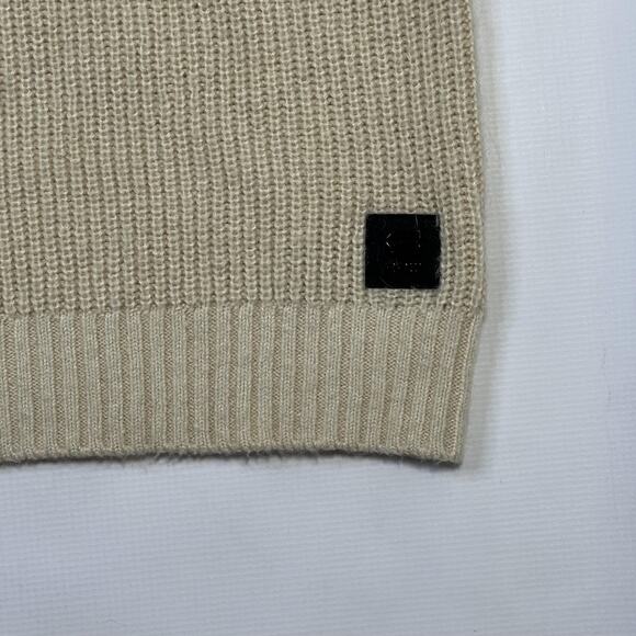 G-Star RAW Sweater Womens Large Beige Plush R Knit WMN LIS Alpaca Blend Zipper - Picture 2 of 8